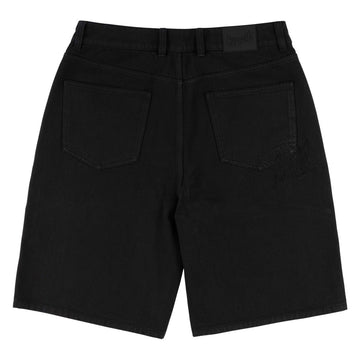 Welcome Chasm Baggy Denim Shorts - Washed Black