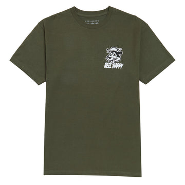 Reel Happy No Skunk T-Shirt - Olive Green