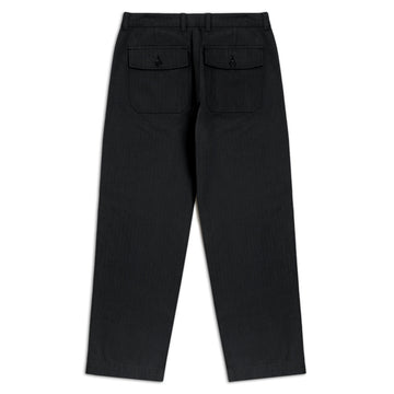 CCS Wide Leg Herringbone Pants - Black