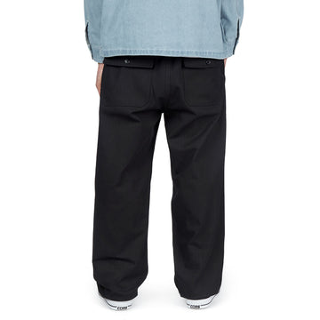 CCS Wide Leg Herringbone Pants - Black