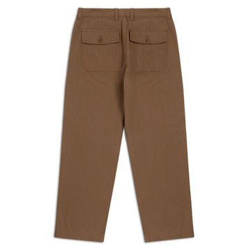 CCS Wide Leg Herringbone Pants - Brown