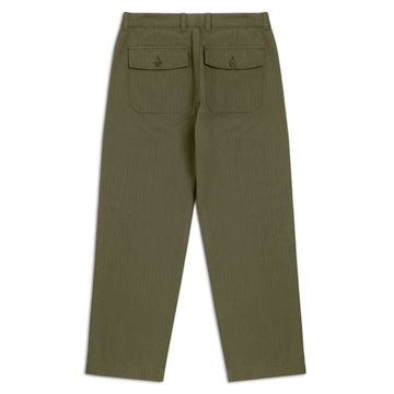 CCS Wide Leg Herringbone Pants - Olive