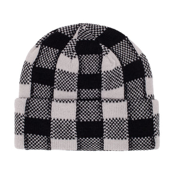 Hockey Plaid Beanie - Grey