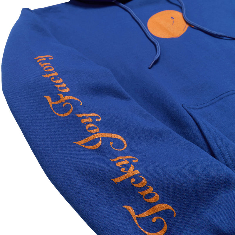 Tacky Joy Factory Script Hoodie - Blue/Orange