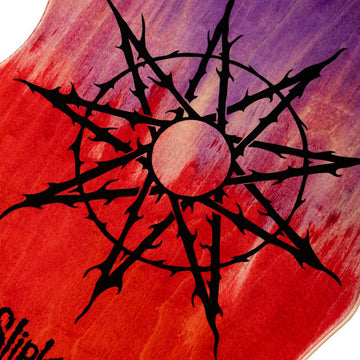 Welcome x Slipknot Tribal S On Widow Skateboard Deck - Purple/Red Stain - 10.00