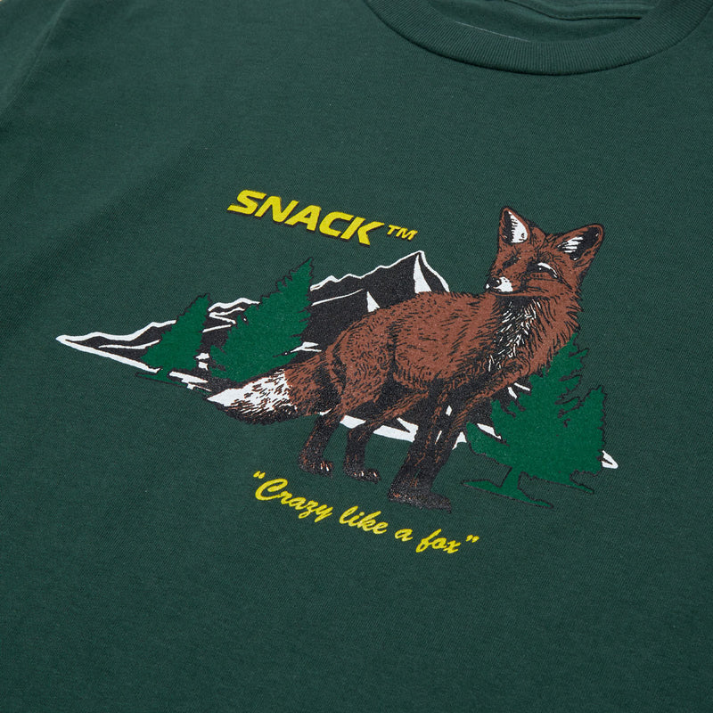 Snack Crazy Like A Fox T-Shirt - Pine