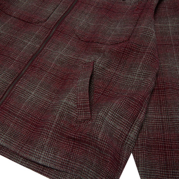 Quasi Grain Full Zip Shirt Jacket - Oxblood