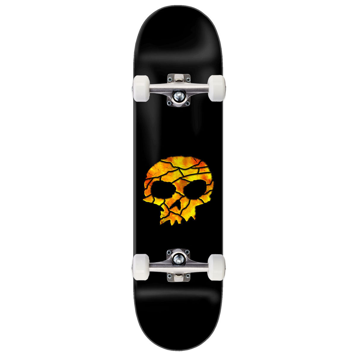 Zero Stained Glass Single Skull Skateboard Complete - Yellow