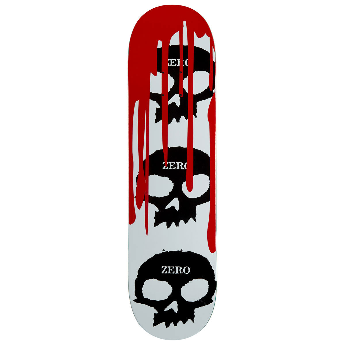 Zero 3 Skull Blood Skateboard Deck - White - 8.25