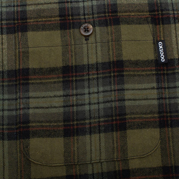 GX1000 Long Sleeve Button Down Flannel Shirt - Green