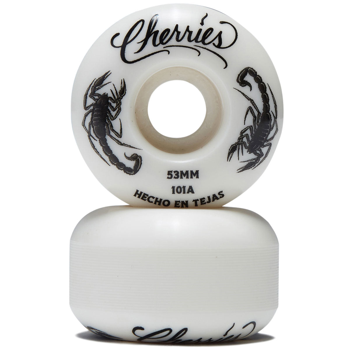 Cherries Scorpions Classic Slim Shape 101a Skateboard Wheels - White - 53mm image 2
