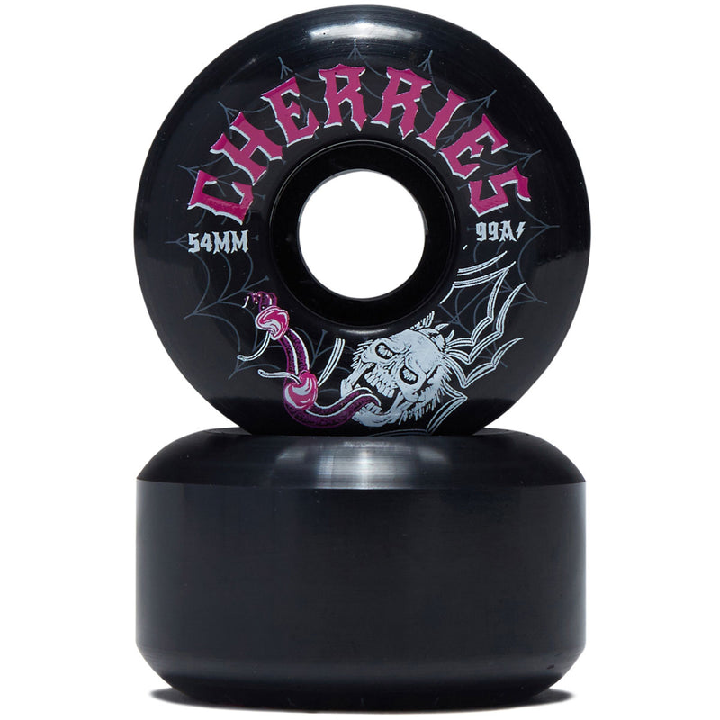Cherries Spiders Conical Shape 99a Skateboard Wheels - Black - 54mm