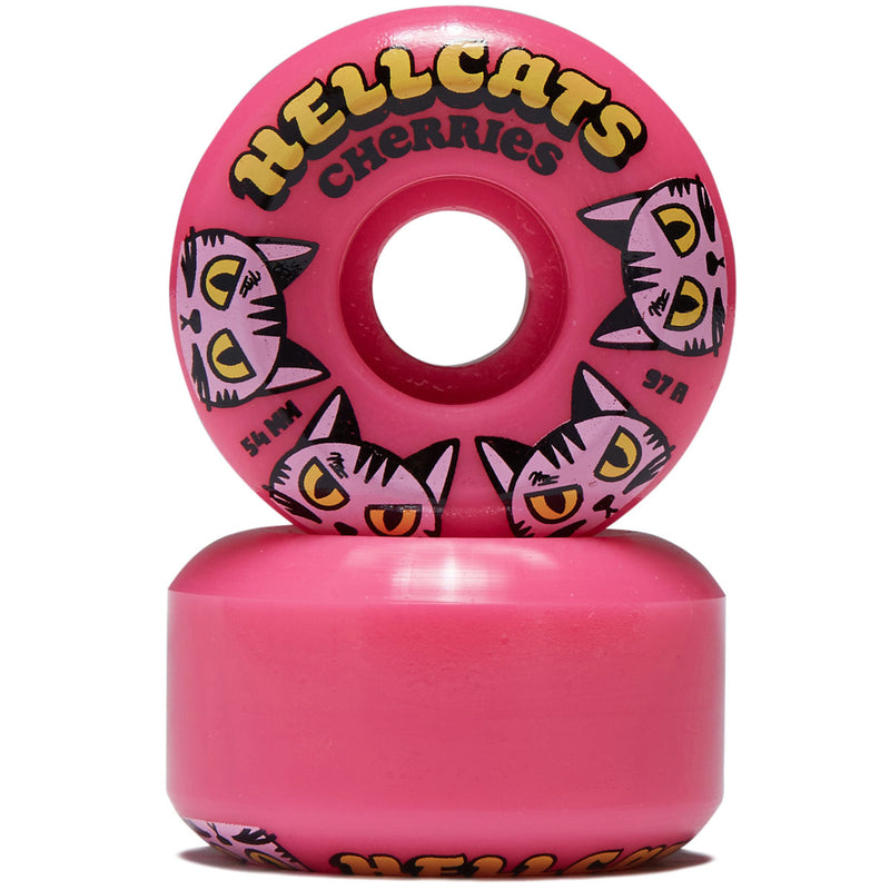 Cherries HellCats Conical Shape 97a Skateboard Wheels - Pink - 54mm