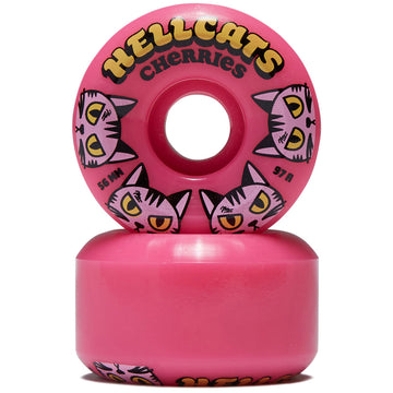 Cherries HellCats Conical Shape 97a Skateboard Wheels - Pink - 56mm