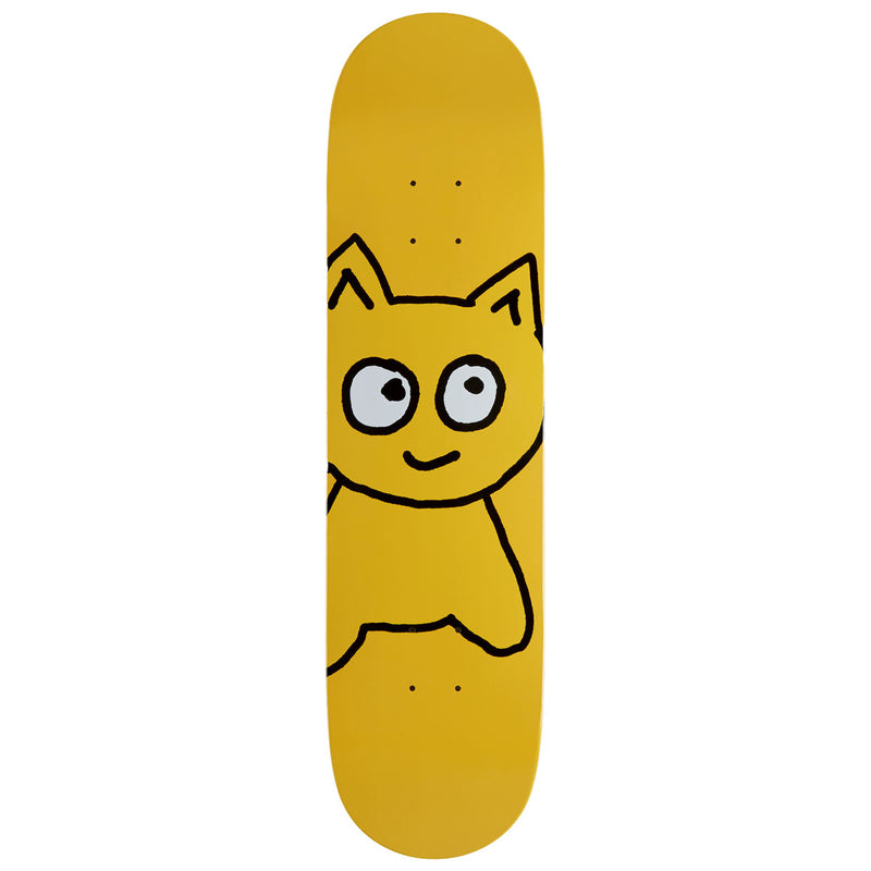 Meow Big Cat Skateboard Deck - Yellow - 8.00