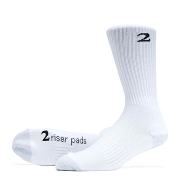 2 Riser Pads 2 Socks - White