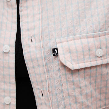 Passport Workers Check Shirt - Light Pink