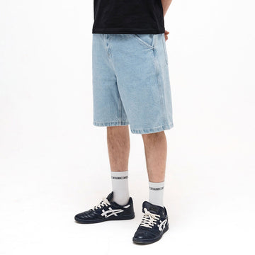 Passport Workers Club Jean Shorts - Washed Light Indigo