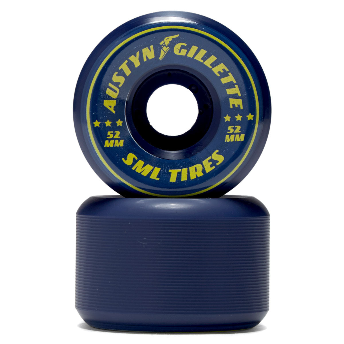 SML Street Tires Austyn Gillette 99a XL V-Cut Skateboard Wheels - Navy Urethane - 52mm