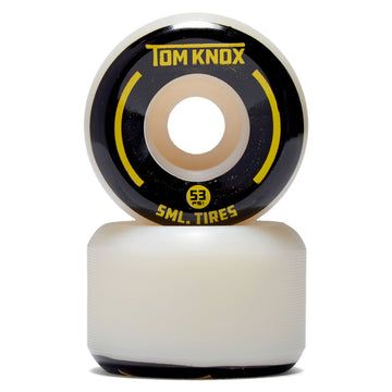 SML Street Tires Tom Knox 99a XL V-Cut Skateboard Wheels - Black Urethane - 53mm