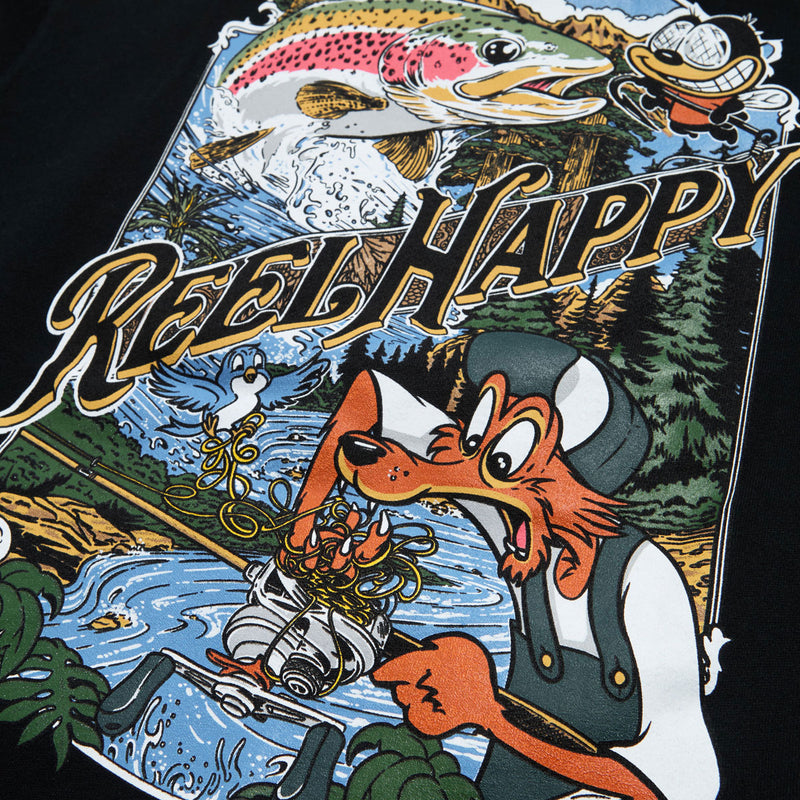 Reel Happy Birds Nest Hoodie - Black