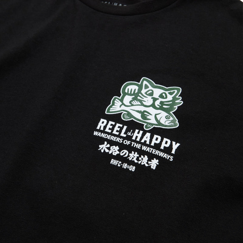 Reel Happy Hirame T-Shirt - Black