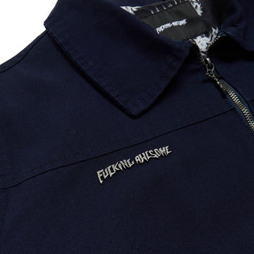 Fucking Awesome Double Zip Long Sleeve Work Shirt - Dark Blue