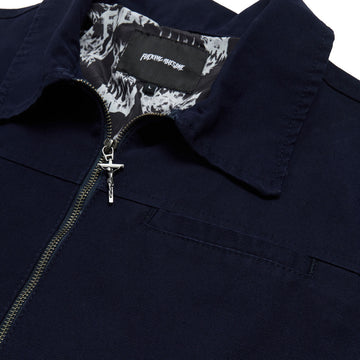 Fucking Awesome Double Zip Long Sleeve Work Shirt - Dark Blue