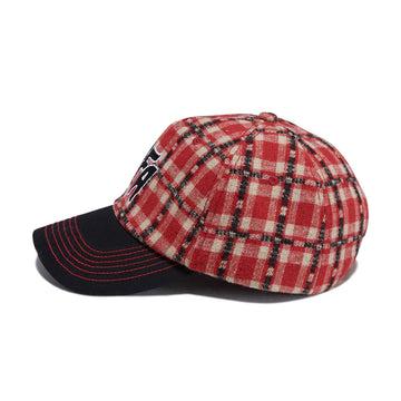 Fucking Awesome Seduction Plaid Snapback Hat - Red