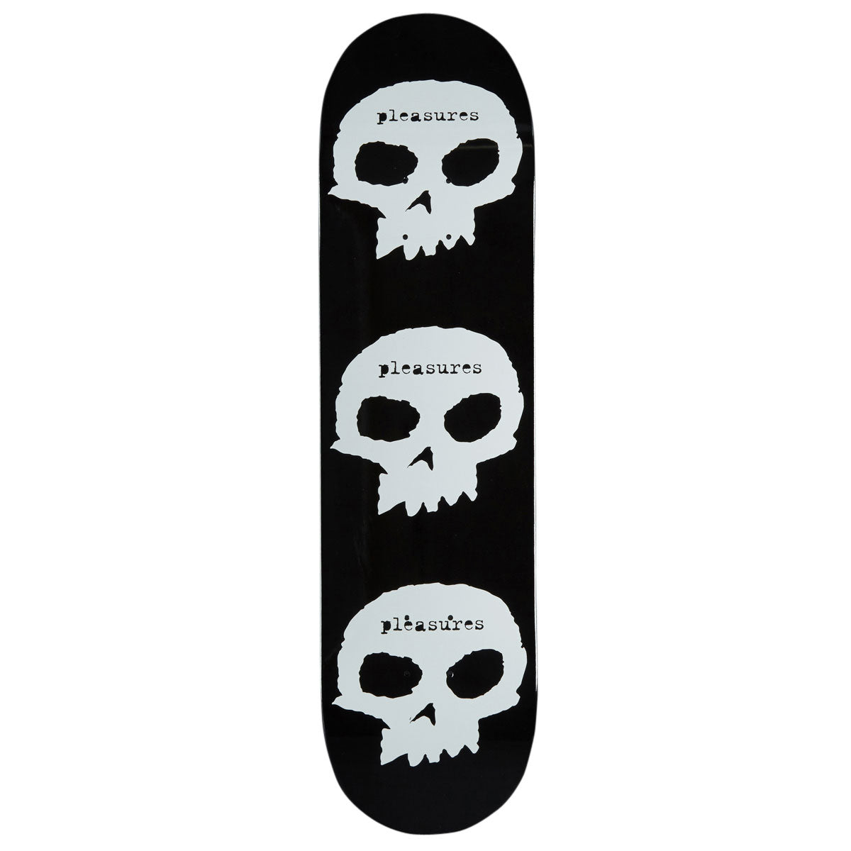 【keizo】SKULLS & FLOWER DECK (BLACK) Zero x Pleasures Skulls Skateboard Deck - 8.25