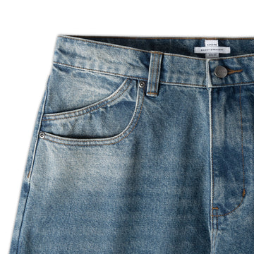 CCS Baggy Straight Denim Jeans - Sun Bleach Wash