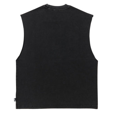 Welcome Cavity Knit Tank Top - Vintage Black