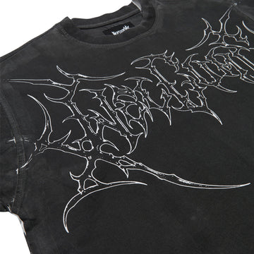 Welcome Grapple Camo Knit T-Shirt - Black/White