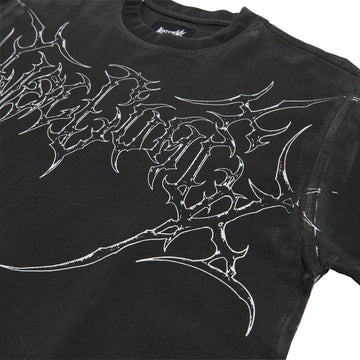 Welcome Grapple Camo Knit T-Shirt - Black/White