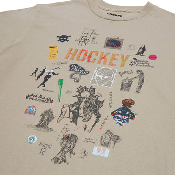 Hockey Paper Cover T-Shirt - Sand