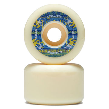CCS Wide 100a Skateboard Wheels - White - 58mm
