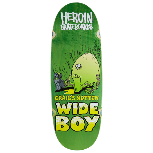 Heroin Craig Questions Rotten Wide Boy Skateboard Deck - 10.75
