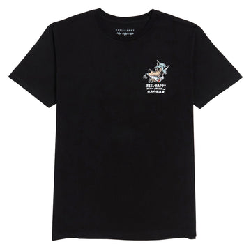Reel Happy Popper T-Shirt - Black