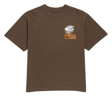 Reel Happy Road Trip Premium Oversized Crop T-Shirt - Chocolate