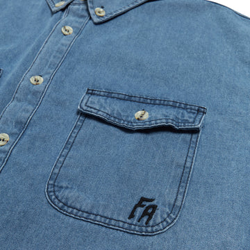 Fucking Awesome POB Long Sleeve Denim Shirt - Denim Blue