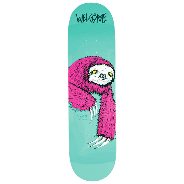 Welcome Sloth Skateboard Deck - Teal Dip - 8.50
