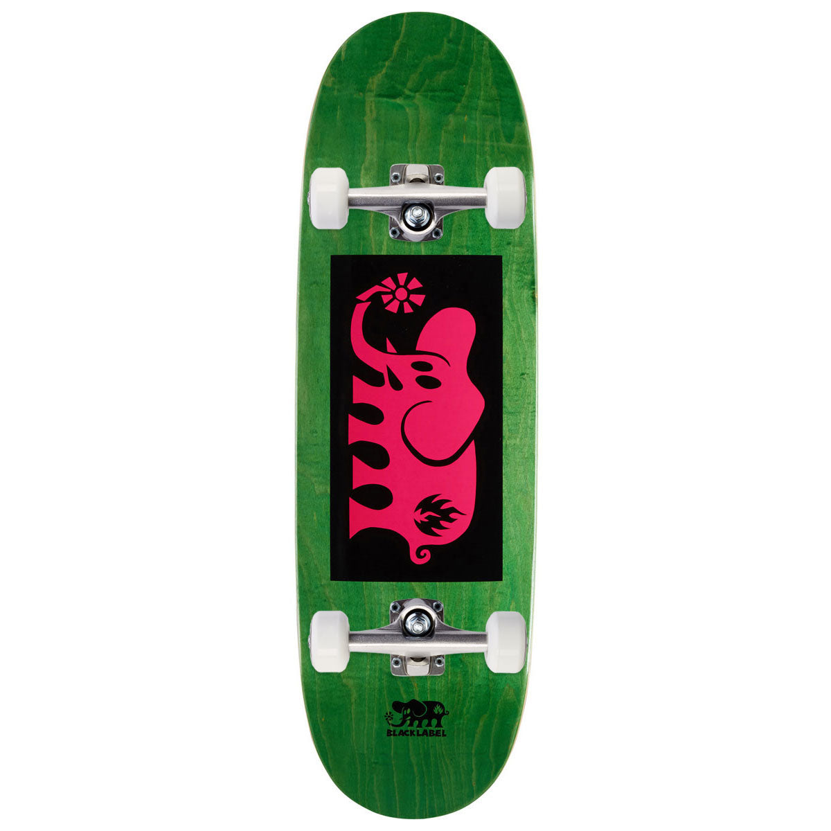 Black Label Elephant Block Tugboat Shape Skateboard Complete