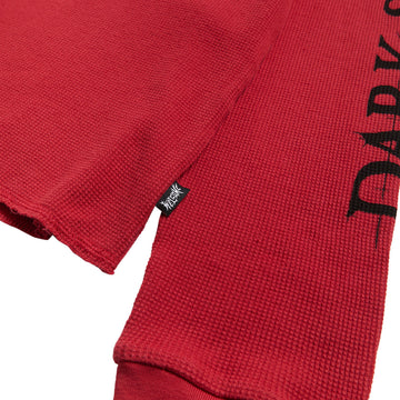 Welcome x Dark Souls Kirk Raw Hem Thermal Shirt - Vintage Red