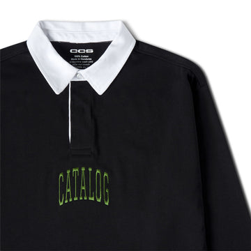 CCS Catalog Embroidered Rugby Shirt - Black