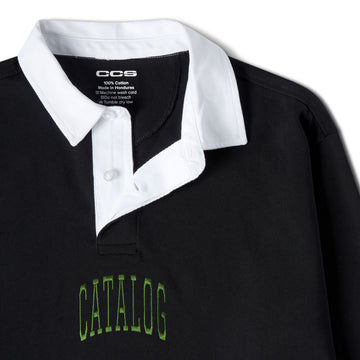 CCS Catalog Embroidered Rugby Shirt - Black
