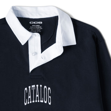 CCS Catalog Embroidered Rugby Shirt - Navy