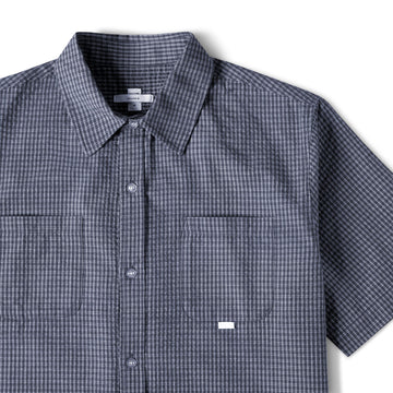 CCS Custom Embroidered Frankie Shirt - Navy Check
