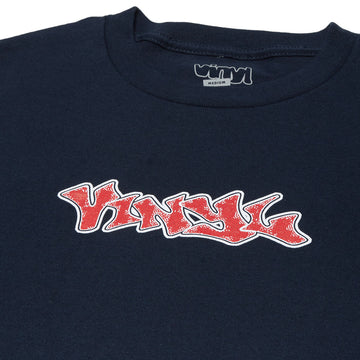 Vinyl Graffiti Logo T-Shirt - Navy