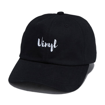 Vinyl Cursive Dad Hat - Black