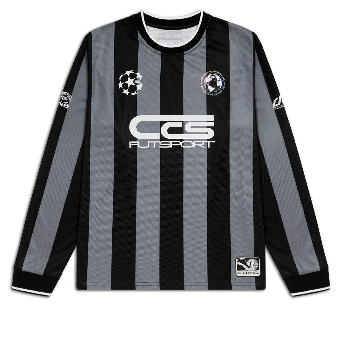 CCS Retro '85 Long Sleeve Soccer Jersey - Black Stripe
